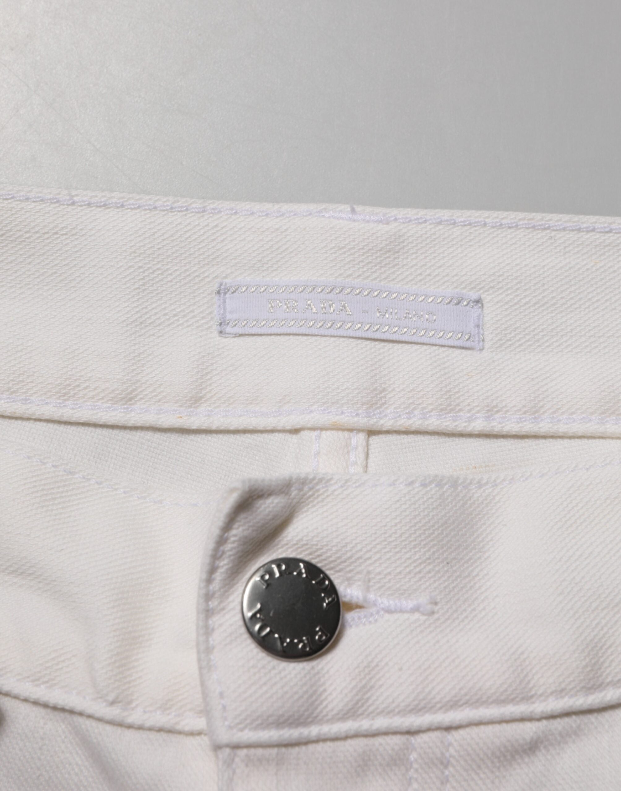 White Mid Waist Skinny Fit Denim Casual Trouser Jeans