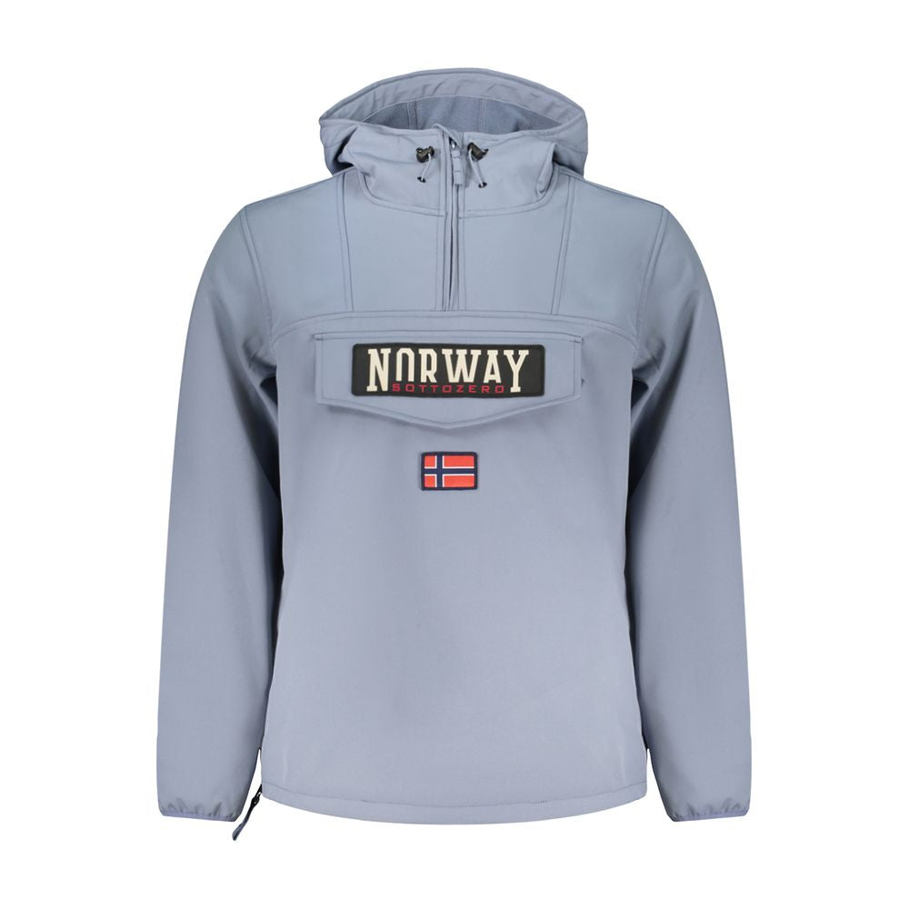 Blu Polyester Men's Jacket
