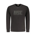 Black Cotton Men Sweatshirt