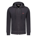 Blue Cotton Men's Hooded Sweatshirt