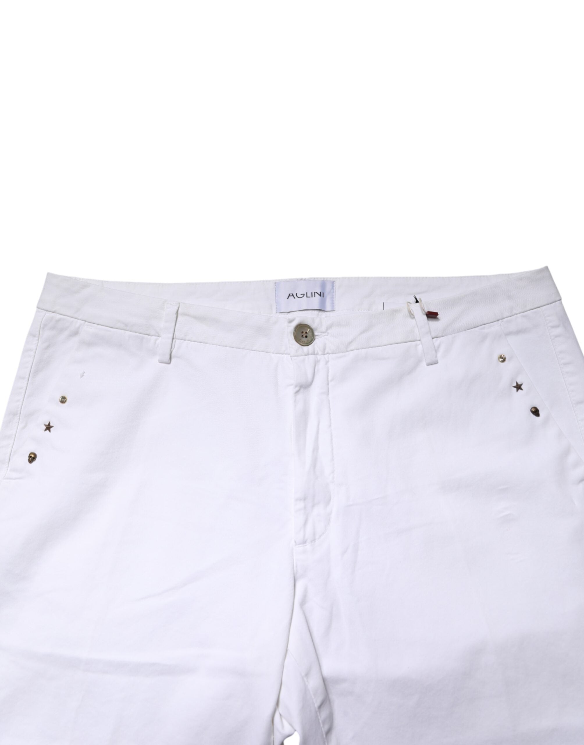 White Skinny Fit Mid Waist Men Denim Trouser Jeans