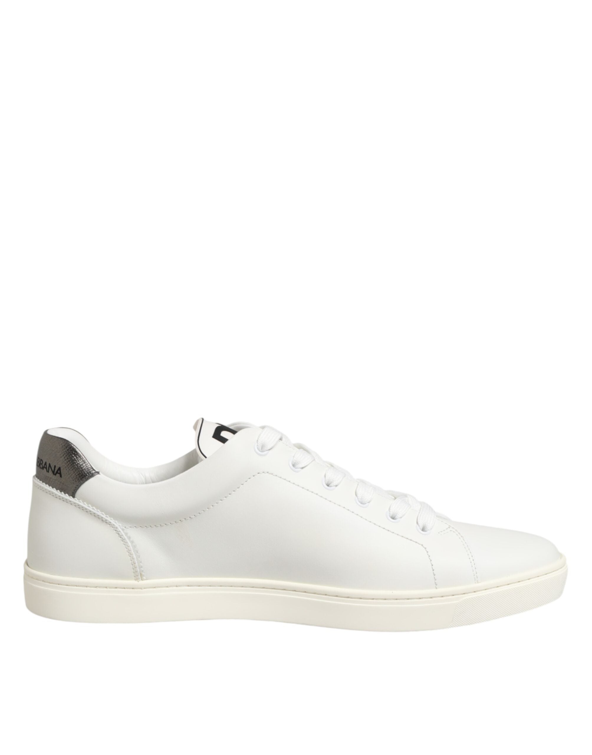 White Leather Heart Embellished Sneakers Shoes