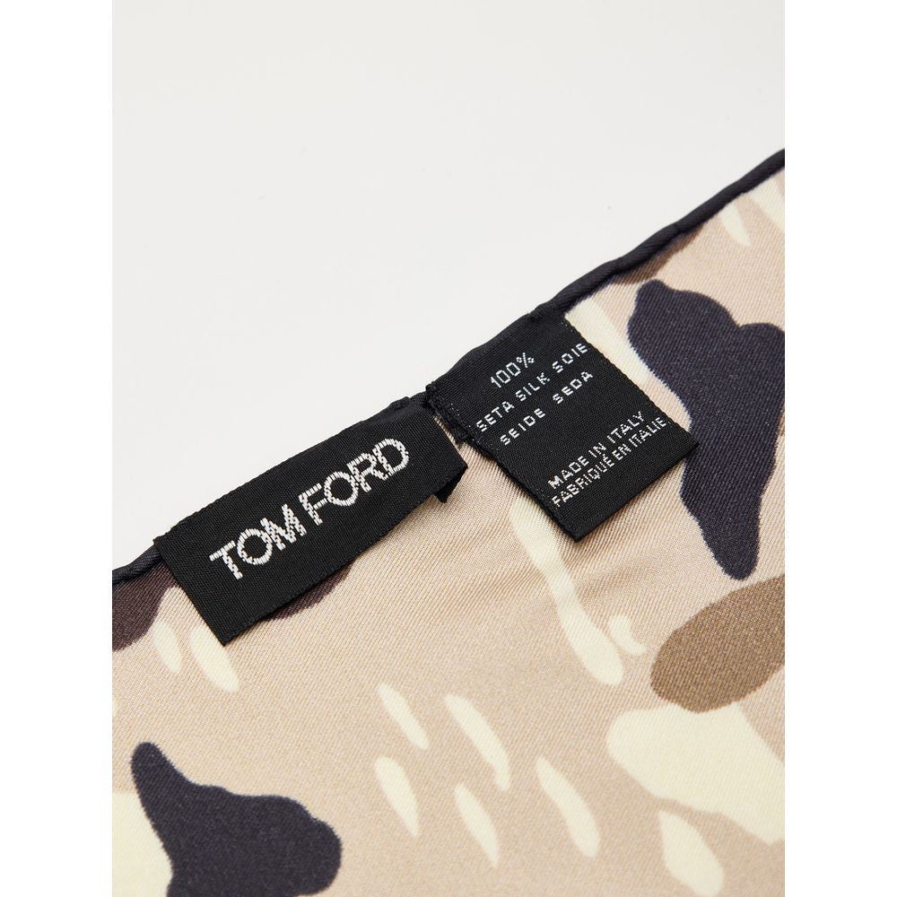 Beige Silk Pocket Square