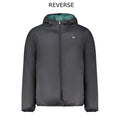 Black Polyester Men's Reversible Jacket