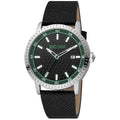 Black Leather Dress Watch