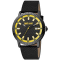 Black Leather Dress Watch