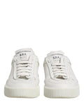 White MIAMI Calf Low Top Men Sneakers  Shoes
