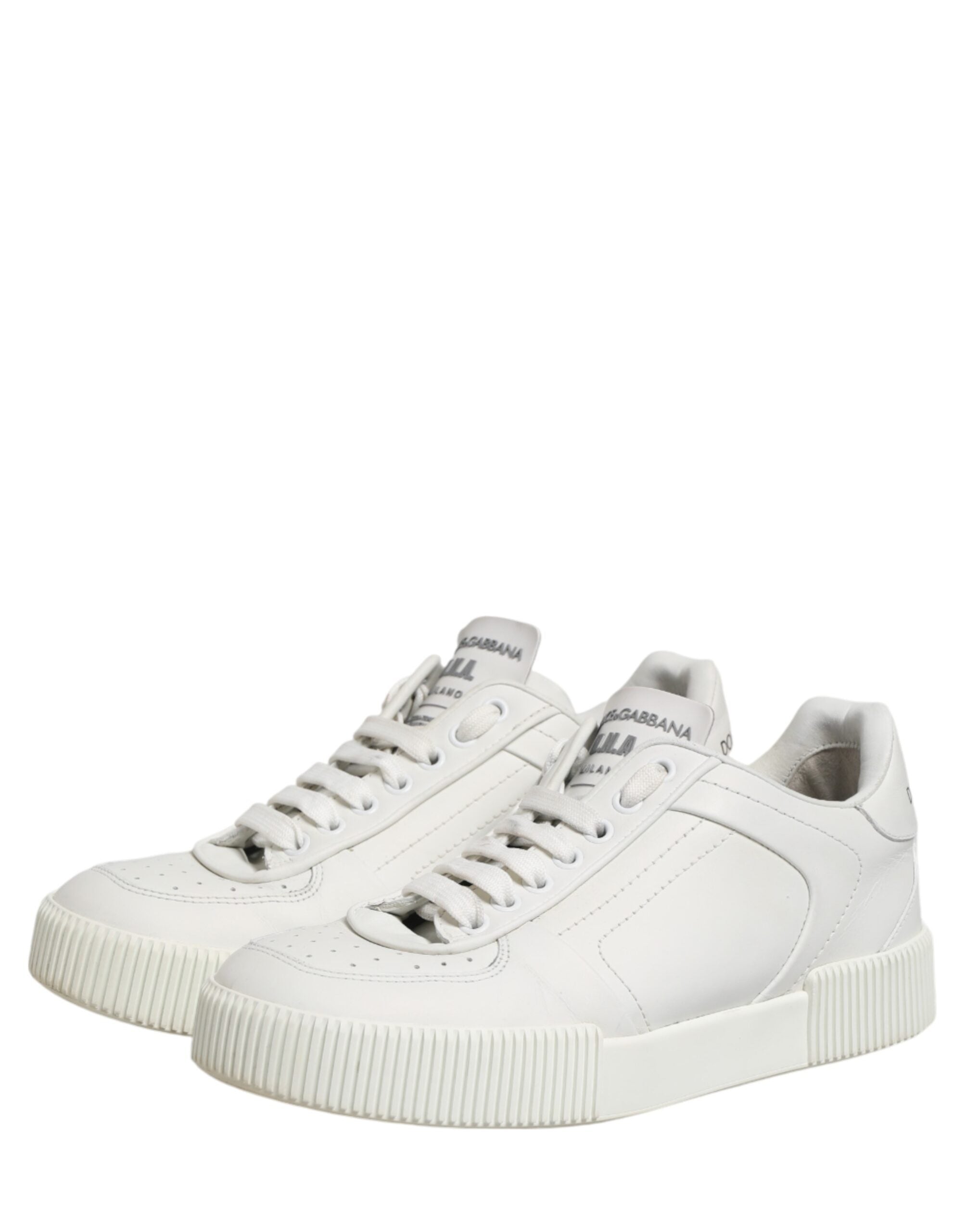 White MIAMI Calf Low Top Men Sneakers  Shoes
