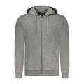 Grigio Poliammide Mens Cardigan