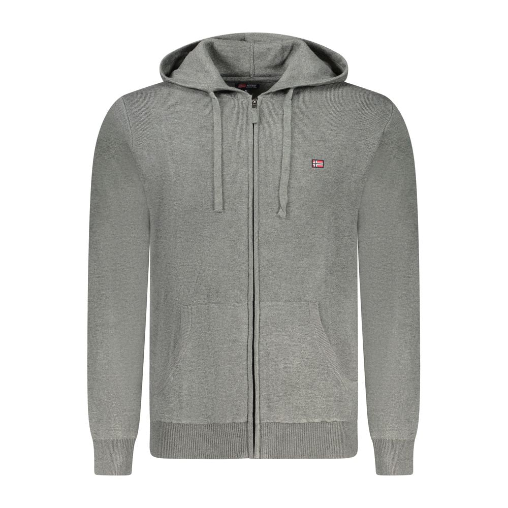 Grigio Poliammide Mens Cardigan