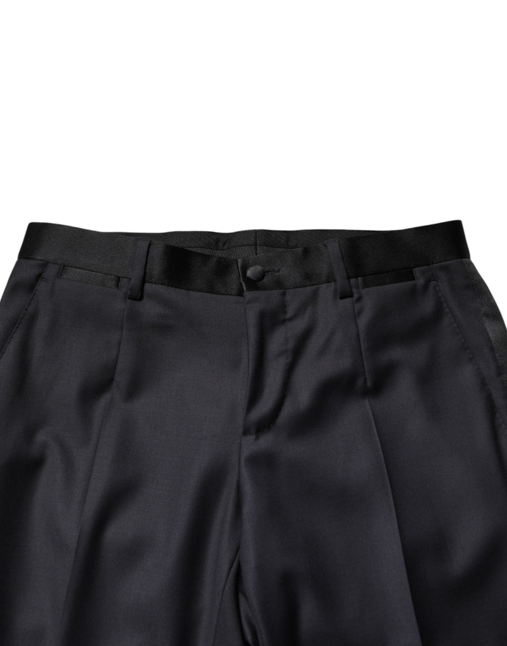 Black Wool Single Breasted 3 Piece Men Suit