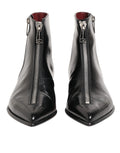 Black Leather Chelsea Short Ankle Boots Shoes