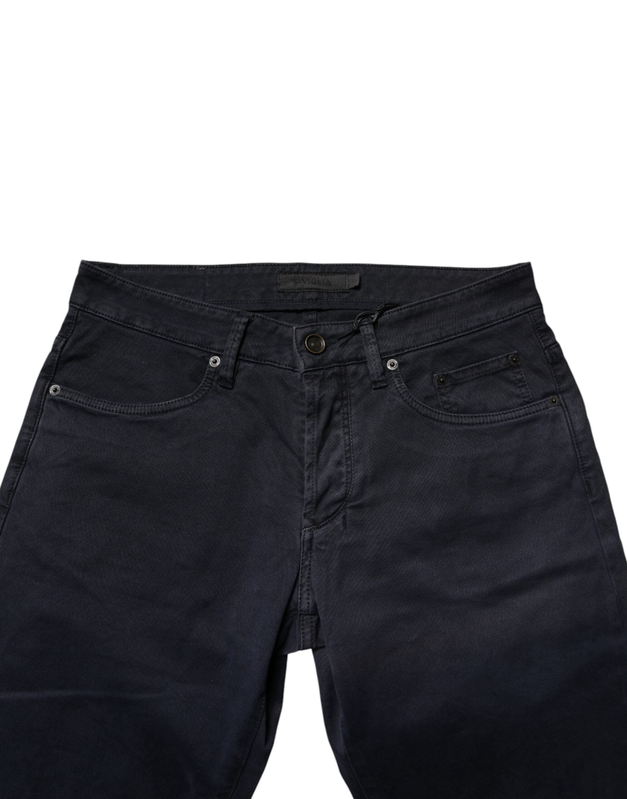 Black Mid Waist Cotton Skinny Denim Men Trouser Jeans