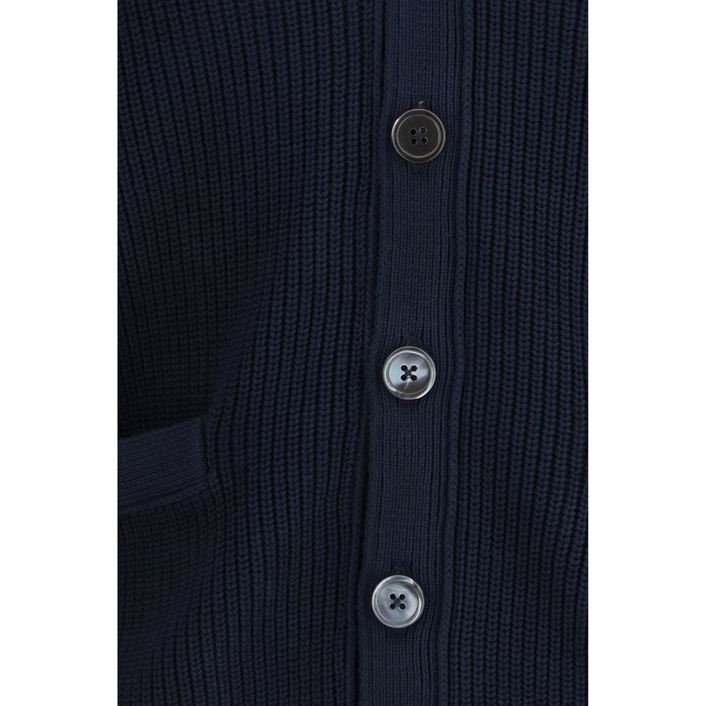 Blue Cotton Cardigan